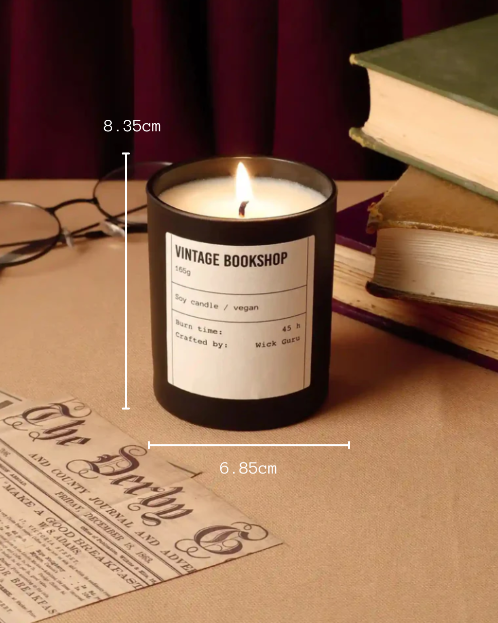 Vintage Bookstore Candle | Pepper + Violet + Patchouli - Wick Guru