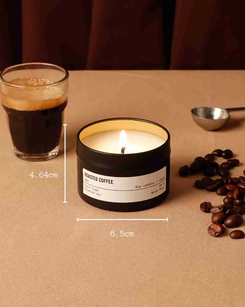 Roasted Coffee Candle | Coffee Beans + Cocoa + Cream - Wick Guru