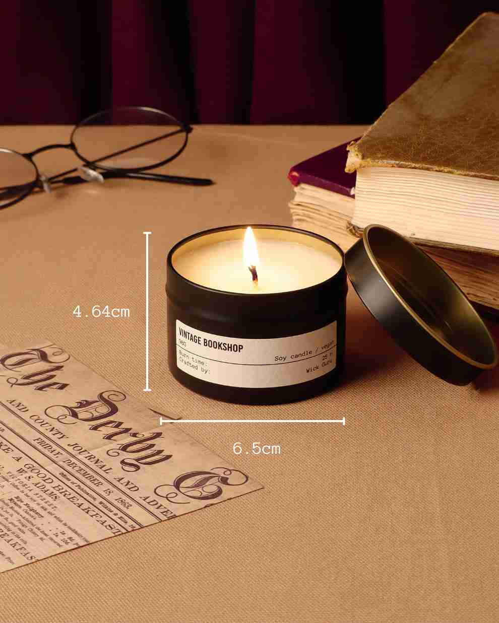 Vintage Bookstore Candle | Pepper + Violet + Patchouli - Wick Guru