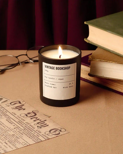 Vintage Bookstore Candle | Pepper + Violet + Patchouli - Wick Guru